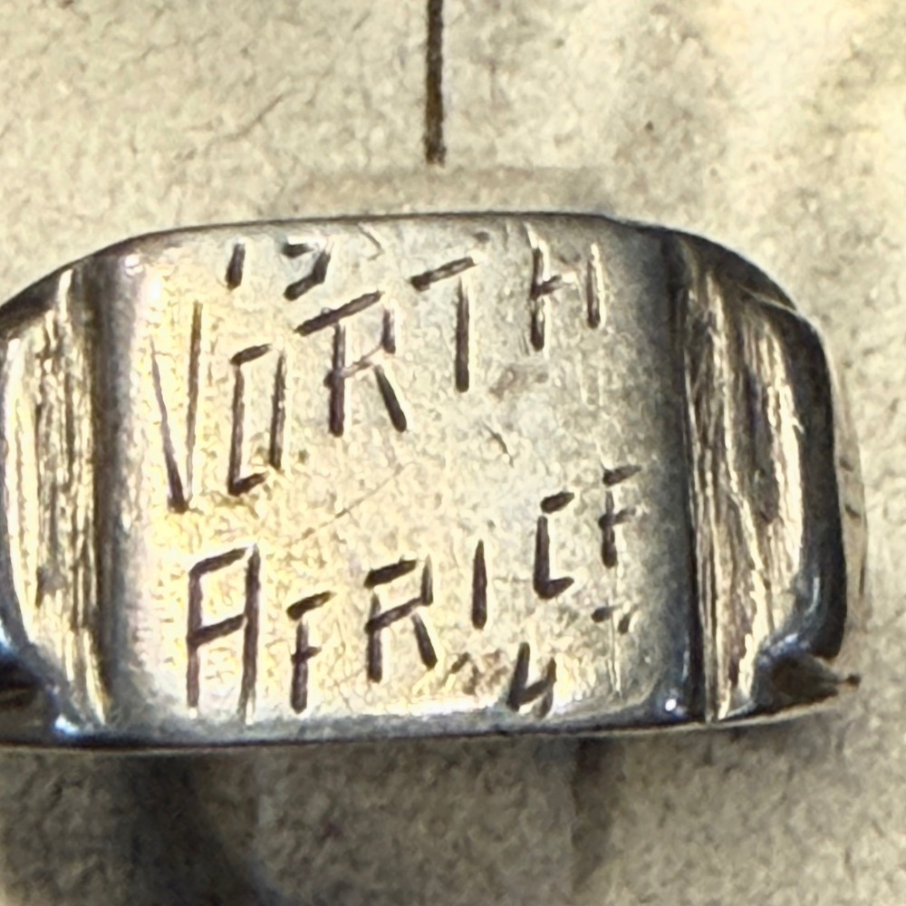 Ring Sterling Silver North Africa 1944 WWII Theater Made Size 9.25 - Picture 4 of 15